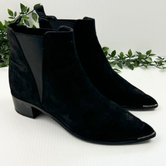Acne Studio Suede Jensen black Boots 10 - Picture 3 of 13